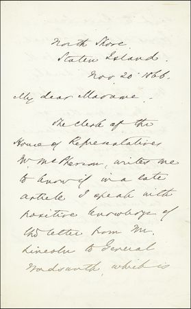 Lot #479 James S. Wadsworth: Curtis, George William - Image 2