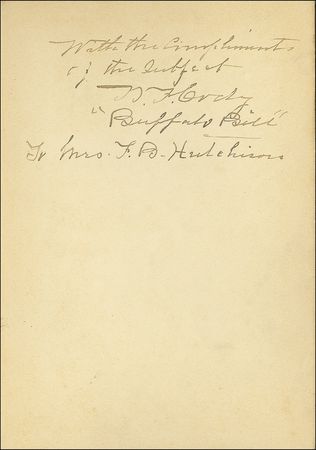 Lot #237 William F. ?Buffalo Bill? Cody - Image 1
