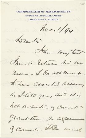Lot #372 Supreme Court: Holmes, Jr., Oliver Wendell - Image 2