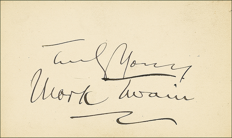 Lot 499 Samuel L. Clemens