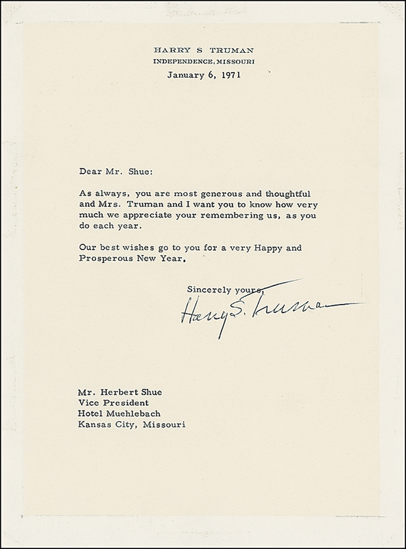 Lot 145 Harry S. Truman