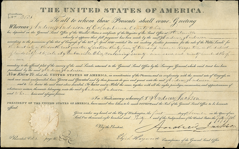 Lot 77 Andrew Jackson