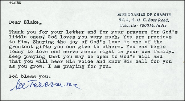 Lot 288 Mother Teresa