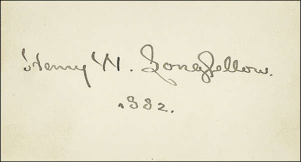 Lot 546 Henry Wadsworth Longfellow
