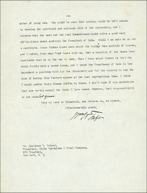 Lot 139 William H. Taft