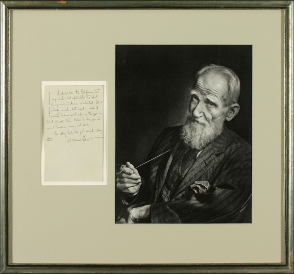 Lot 580 George Bernard Shaw
