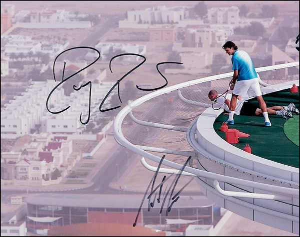 Lot 1306 Andre Agassi and Roger Federer