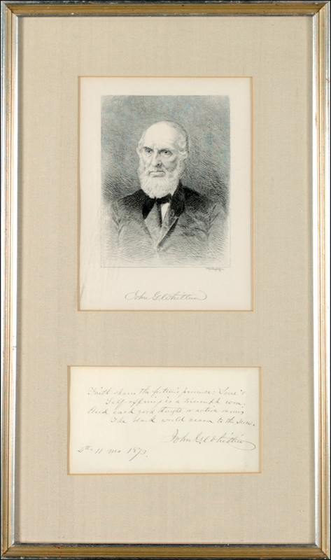 Lot 593 John Greenleaf Whittier