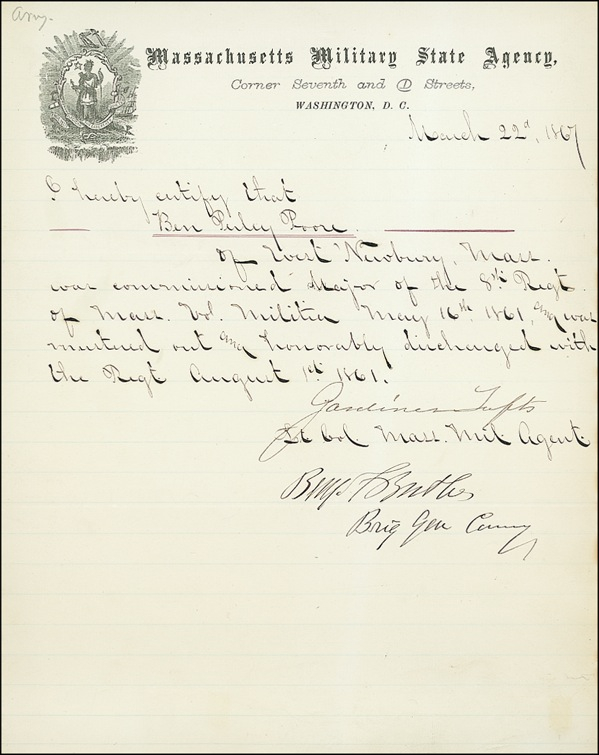 Lot 362 Benjamin F. Butler