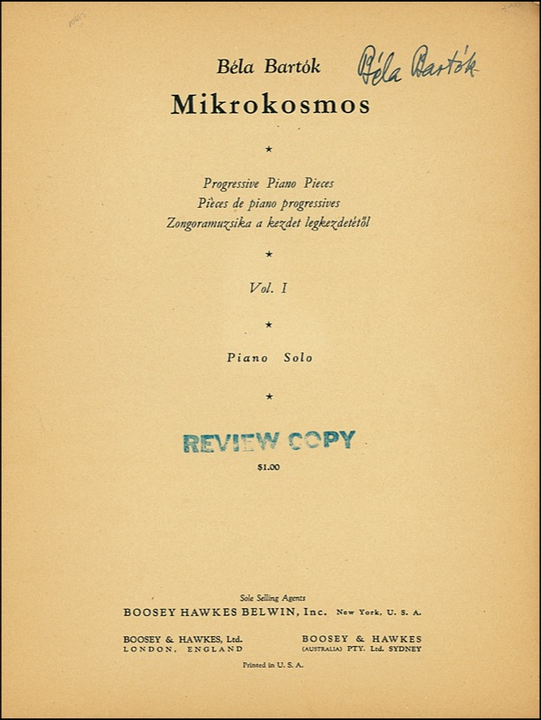 Lot 671 Béla Bartók