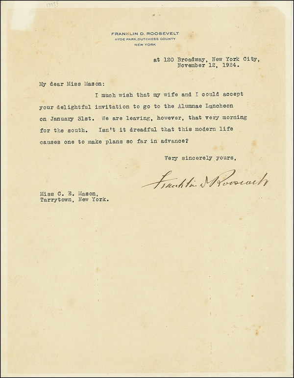 Lot 128 Franklin D. Roosevelt