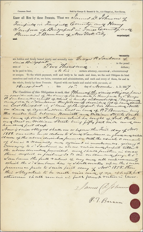 Lot 961 P. T. Barnum