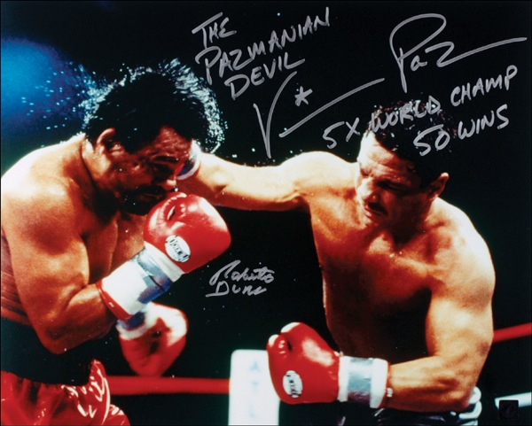 Lot 1400 Roberto Duran and Vinny Pazienza