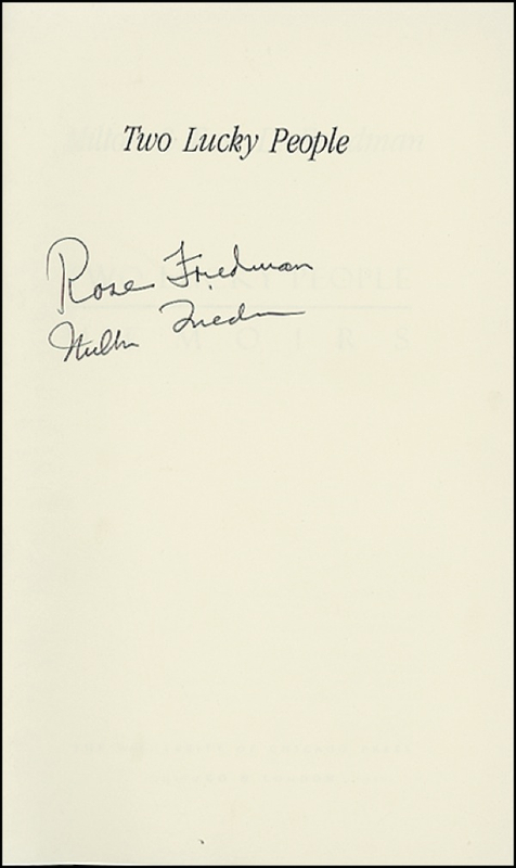 Lot 228 Milton Friedman