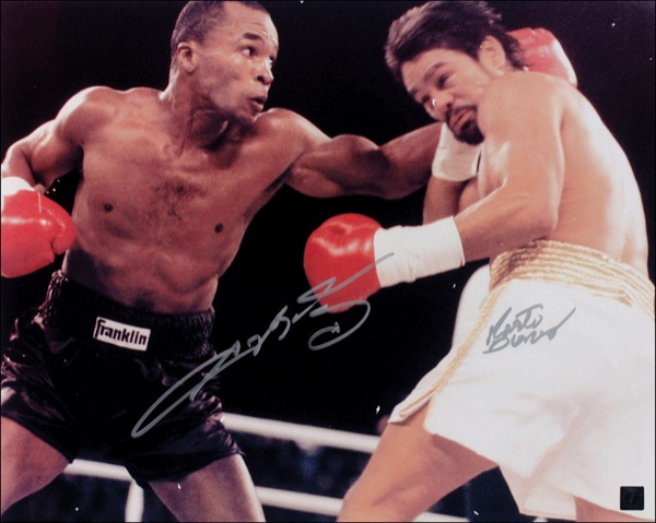 Lot 1471 Sugar Ray Leonard and Roberto Duran