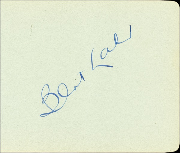 Lot 1296 Wizard of Oz: Lahr, Bert