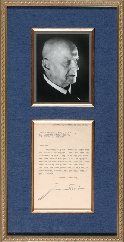 Lot 877 Jean Sibelius