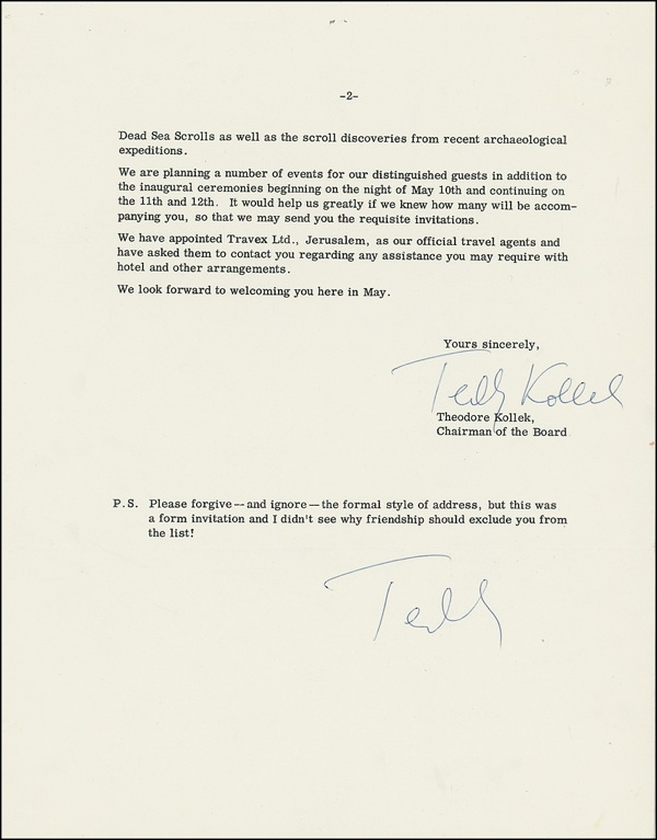 Lot 271 Teddy Kollek