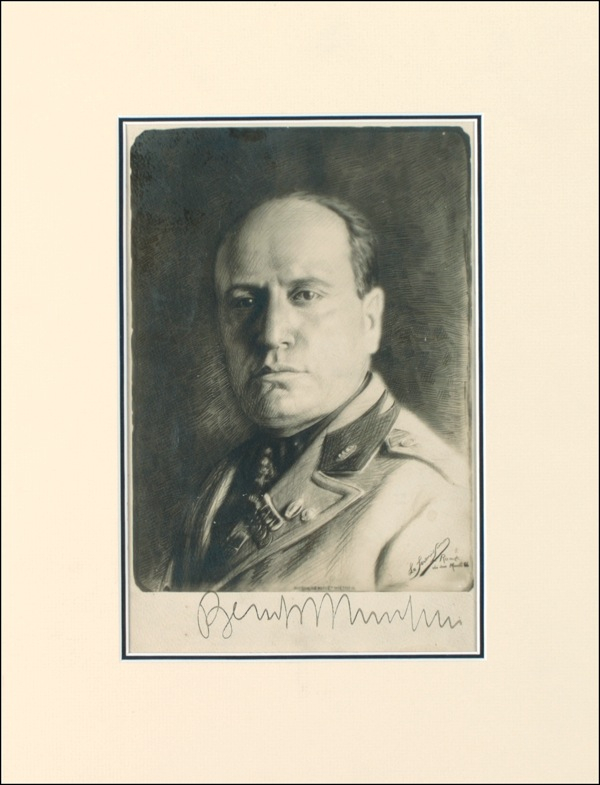 Lot 293 Benito Mussolini
