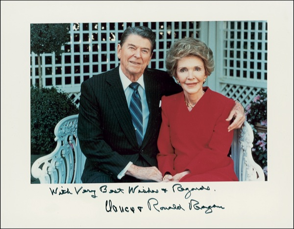 Lot 124 Ronald and Nancy Reagan