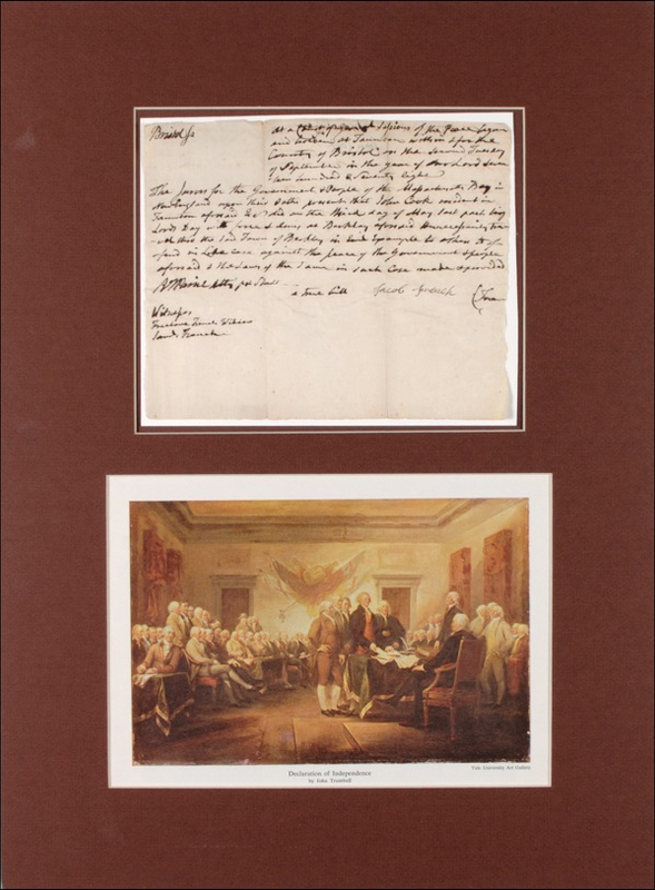Lot 197 Declaration of Independence: Paine, Robert Treat