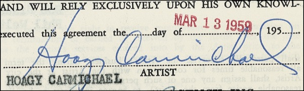 Lot 721 Hoagy Carmichael