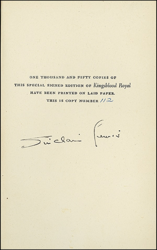 Lot 545 Sinclair Lewis