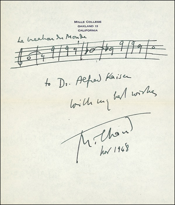Lot 818 Darius Milhaud
