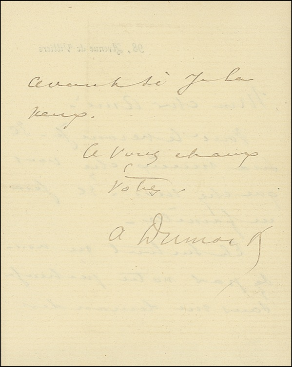 Lot 508 Alexandre Dumas (fils)