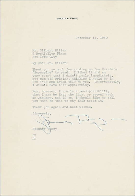 Lot 1267 Spencer Tracy