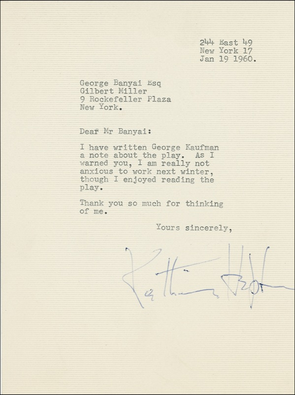 Lot 1093 Katharine Hepburn