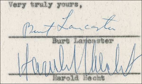 Lot 1126 Burt Lancaster