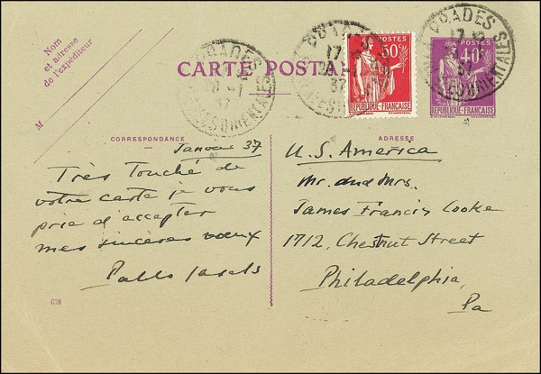 Lot 725 Pablo Casals
