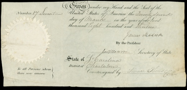 Lot 95 James Madison and James Monroe