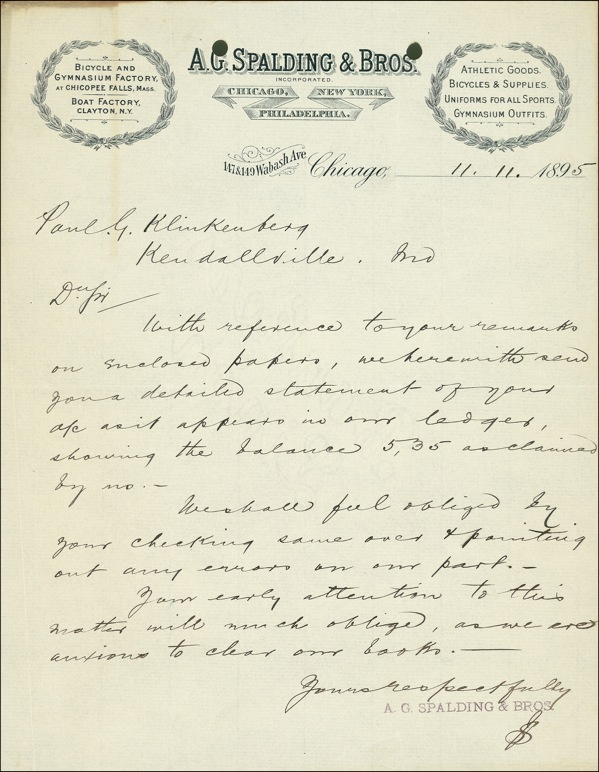 Lot 1576 Albert G. Spalding