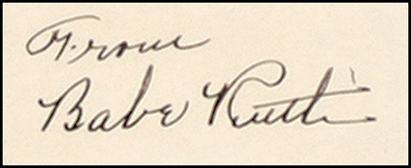 Lot 1556 Babe Ruth