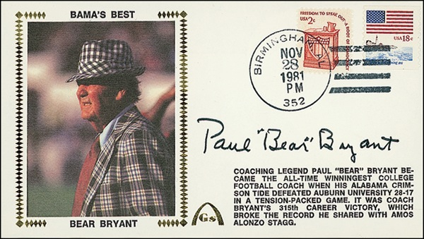 Lot 1370 Paul “Bear” Bryant