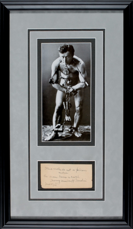 Lot 1105 Harry Houdini
