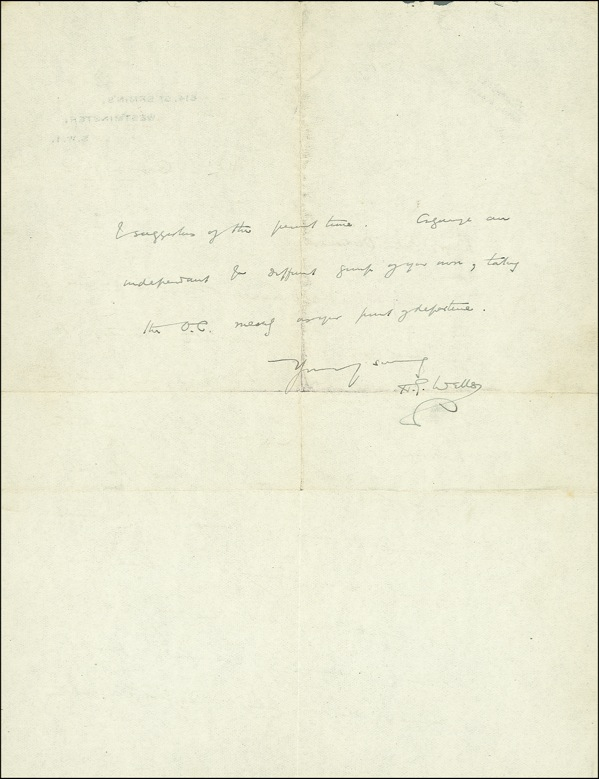 Lot 591 H. G. Wells