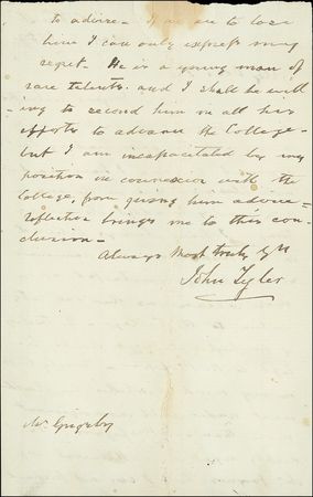 Lot #152 John Tyler - Image 1