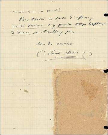 Lot #872 Camille Saint-Saens - Image 1