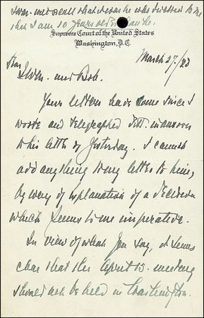 Lot #322 Supreme Court: Brandeis, Louis - Image 2