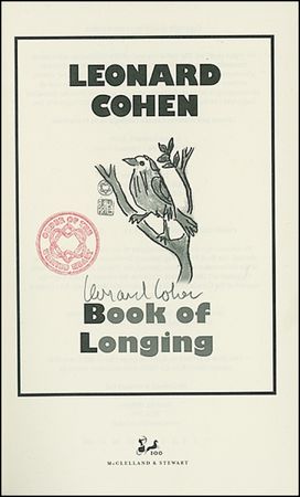 Lot #735 Leonard Cohen - Image 1