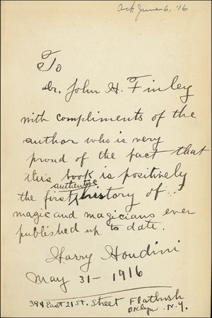 Lot #1104 Harry Houdini - Image 1