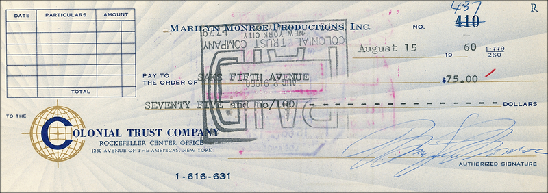 Lot 1040 Marilyn Monroe