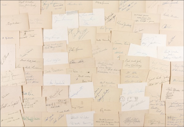 Lot 1203 Baseball Vintage Signatures