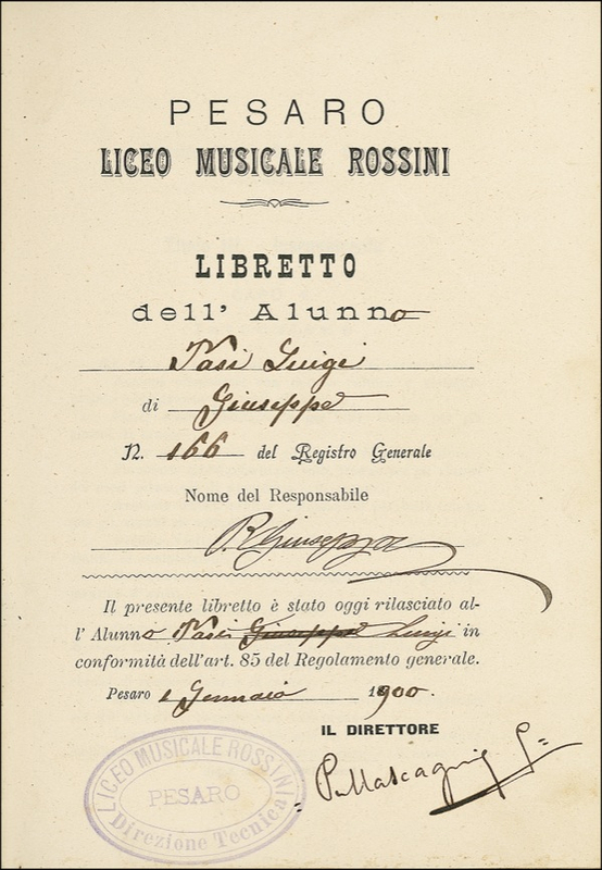 Lot 740 Pietro Mascagni