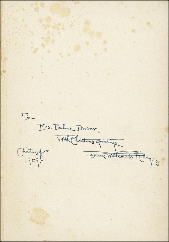 Lot 548 James Whitcomb Riley
