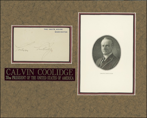 Lot 33 Calvin Coolidge