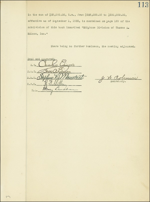 Lot 198 Thomas Edison